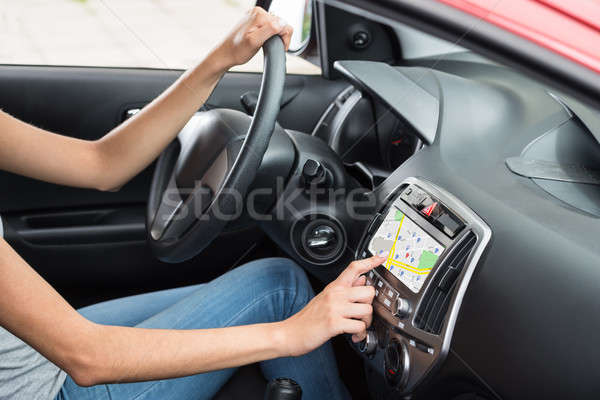 Woman Using GPS Navigation Stock photo © AndreyPopov