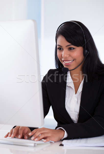 Femenino cliente representante retrato nina Foto stock © AndreyPopov