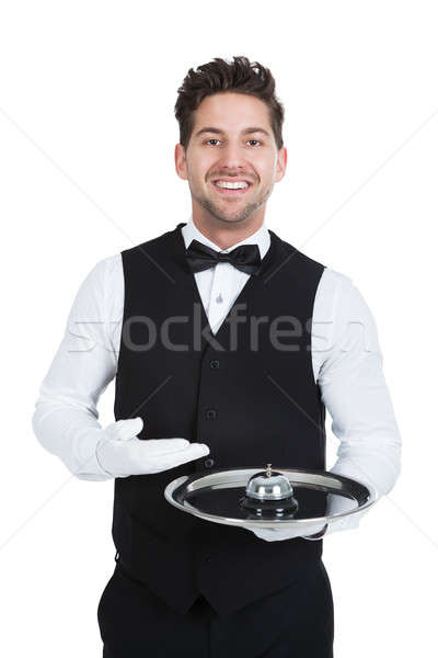 Waitperson Holding Service Bell Stock photo © AndreyPopov