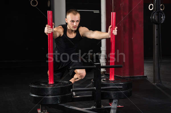 Man Working Out In The Gym Stock photo © AndreyPopov