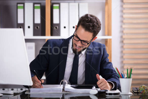 Affaires Bill simulateur bureau ordinateur papier [[stock_photo]] © AndreyPopov