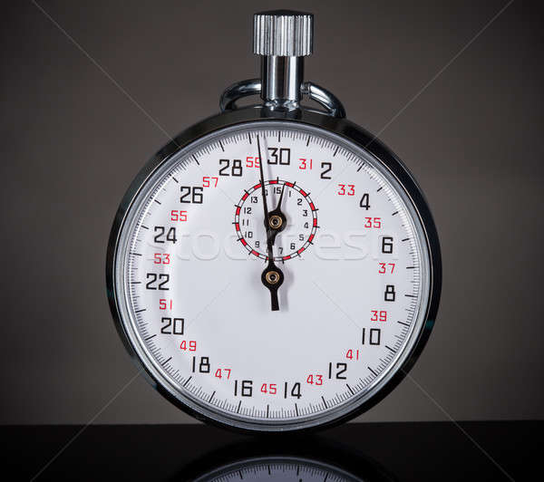 Cronometro primo piano foto grigio business clock Foto d'archivio © AndreyPopov