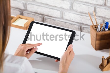 Close-up Of A Person Using Digital Tablet Stock photo © AndreyPopov