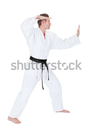 Young Man Practicing Karate Stock photo © AndreyPopov