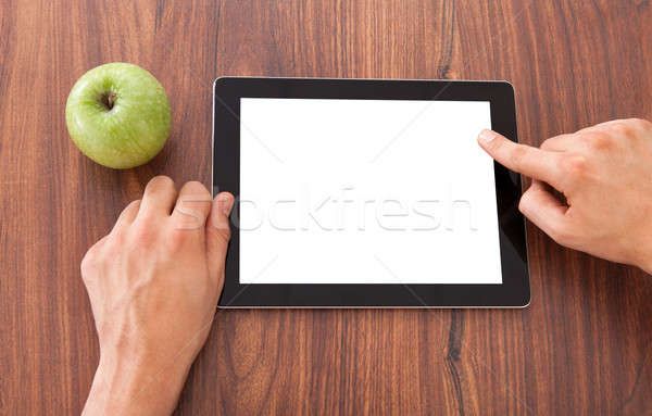 College Student Using Blank Digital Tablet Stock photo © AndreyPopov