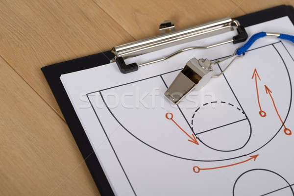 Whistle And Sport Tactics On Paper Stock photo © AndreyPopov