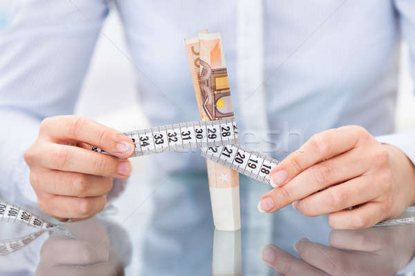 Meetlint bankbiljet rond Stockfoto © AndreyPopov