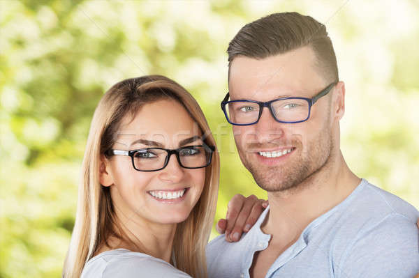Couple With Stylish Eyeglasses Stock photo © AndreyPopov