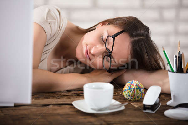 Stock photo: Businesswoman Napping In Office