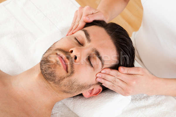 Man getting spa treatment Stock photo © AndreyPopov