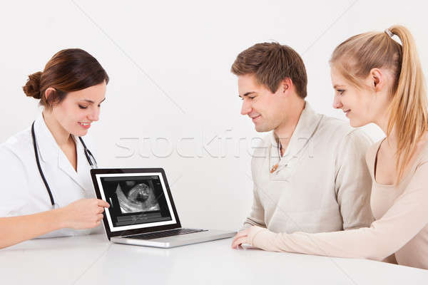 Doktor ultrason taramak bebek dijital Stok fotoğraf © AndreyPopov
