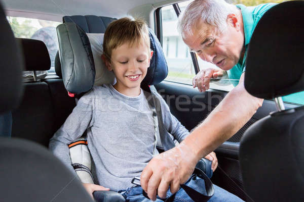 Сток-фото: деда · вверх · внук · автомобилей · безопасности · сиденье