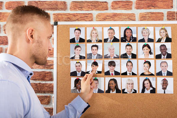 Foto stock: Empresario · candidato · Trabajo · primer · plano · oficina