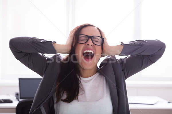 Portrait Of A Screaming Businesswoman Stock photo © AndreyPopov