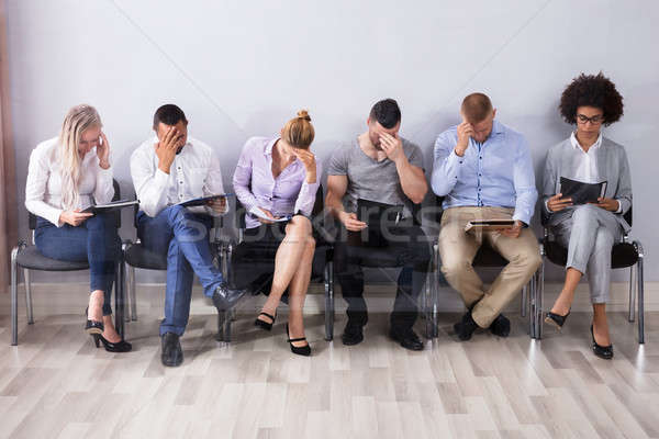 S'ennuie personnes attente entretien d'embauche séance rangée [[stock_photo]] © AndreyPopov