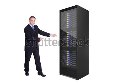 Rack de servidores imagen aislado blanco ordenador oficina Foto stock © AndreyPopov