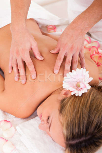 Client relaxing in massage parlor Stock photo © AndreyPopov
