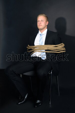 Businessman Tied To A Chair Stock photo © AndreyPopov