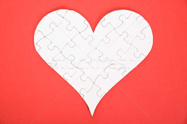 Heart Shape Made Of Jigsaw Puzzle Stock photo © AndreyPopov