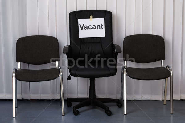 Office Chair With A Vacant Sign Stock photo © AndreyPopov