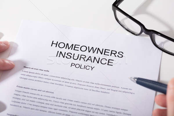 Stock photo: Close-up Of Homeowners Insurance Policy Form