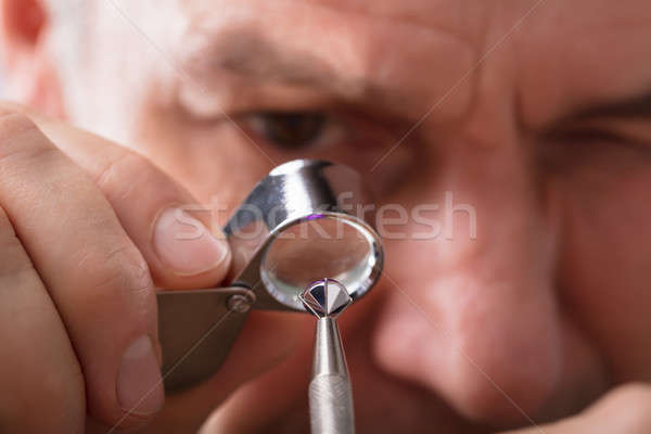 Person Checking Quality Of Diamond Stock photo © AndreyPopov