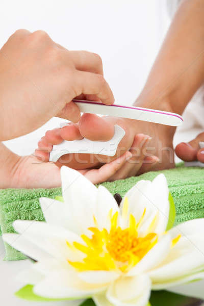 Manicurist Filing A Female Nails Stock photo © AndreyPopov
