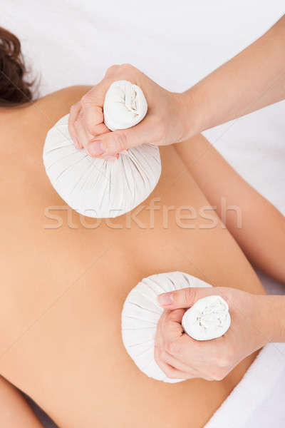 Person Getting Herbal Therapy Stock photo © AndreyPopov