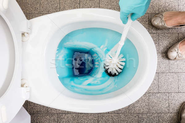 Persona WC cepillo vista Foto stock © AndreyPopov