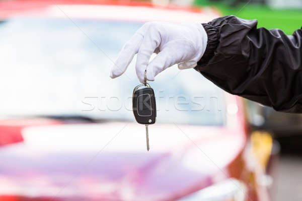Valet Holding Car Key Stock photo © AndreyPopov