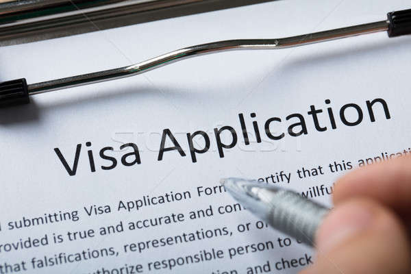 Vue visa demande forme personnes Photo stock © AndreyPopov