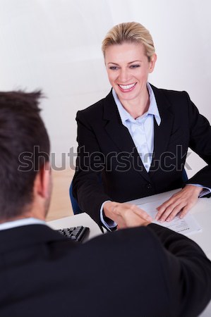 Business colleagues enjoying a coffee break Stock photo © AndreyPopov