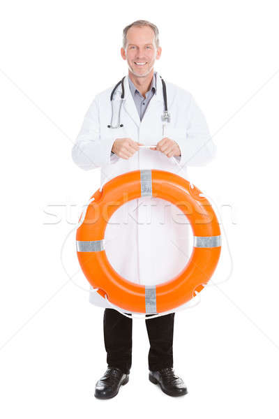 Foto stock: Médico · bóia · retrato · maduro · médico · do · sexo · masculino