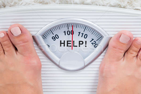 Person Fuß Gewicht Maßstab Übergewicht Stock foto © AndreyPopov