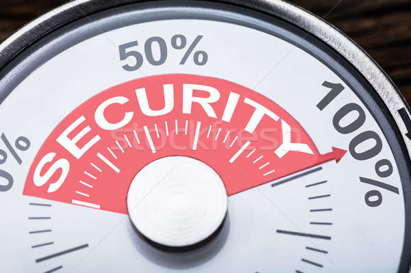 Security Text On Meter Gauge Stock photo © AndreyPopov