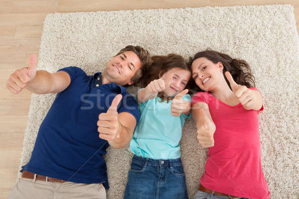 Foto stock: Família · casa · retrato