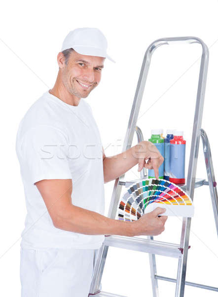 Painter With Swatch Book Stock photo © AndreyPopov
