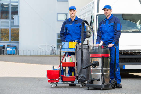 Confident Male Janitors Standing On Street Stock photo © AndreyPopov