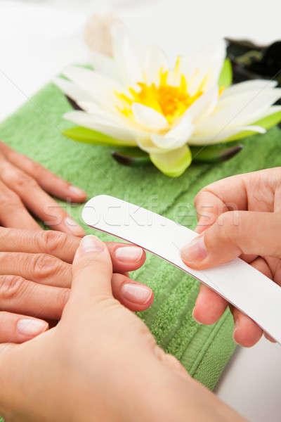 Beautician Polishing The Nails Stock photo © AndreyPopov