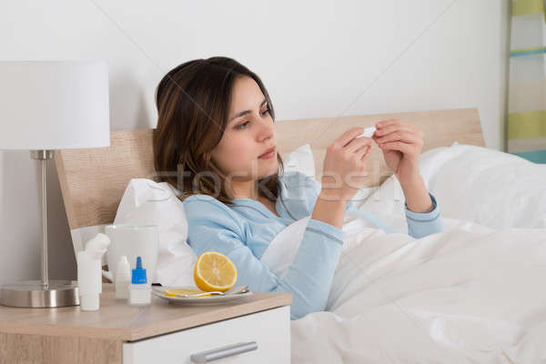 Young Woman With Thermometer Stock photo © AndreyPopov