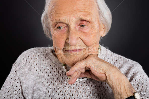 Portrait supérieurs femme gris [[stock_photo]] © AndreyPopov