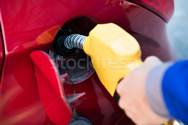 Személy megtankol autók tank középső rész energia Stock fotó © AndreyPopov