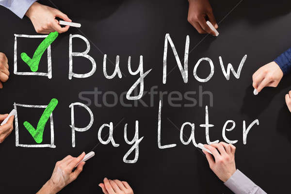 People Drawing Buy Now Pay Later Concept Stock photo © AndreyPopov