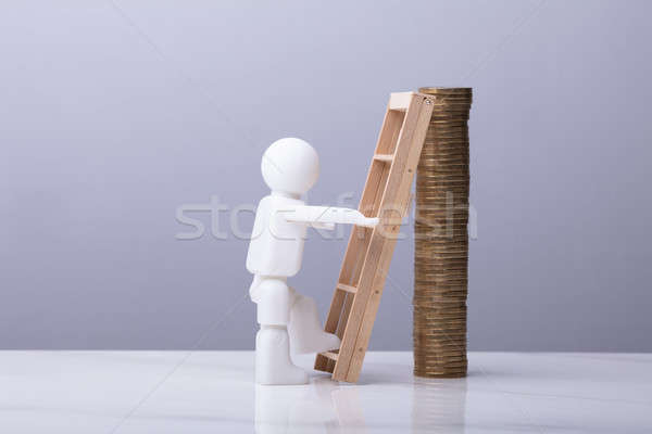 Human Figure Climbing Ladder Stock photo © AndreyPopov