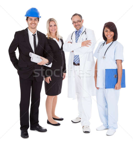Workers of different professions together on white Stock photo © AndreyPopov