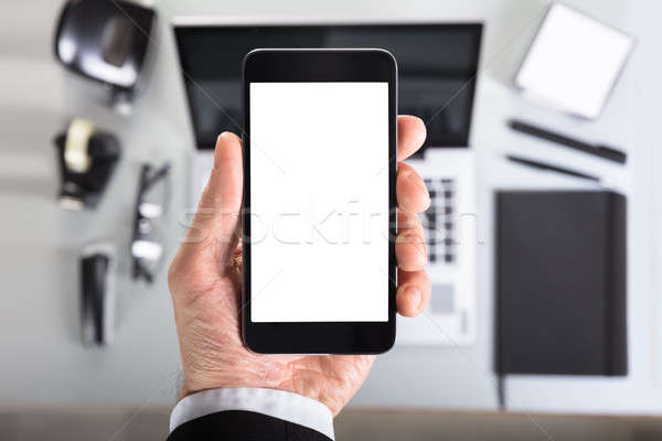 Hand Showing Smart Phone Screen Stock photo © AndreyPopov