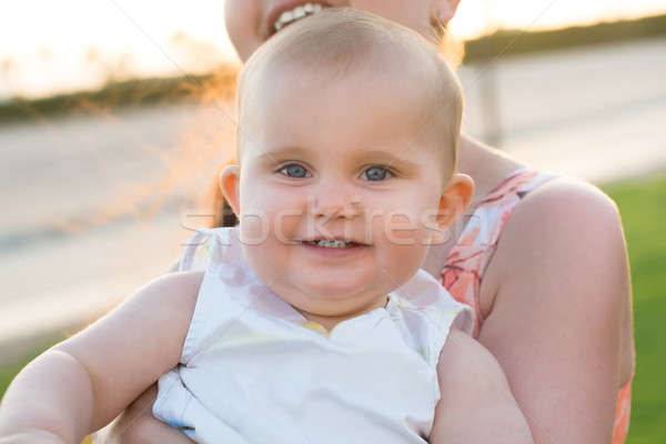 Smiling Cute Baby Girl Stock photo © AndreyPopov