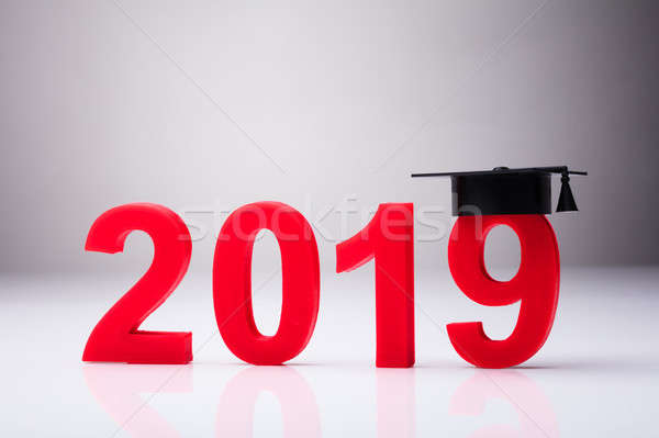 Year 2019 With Graduation Hat Stock photo © AndreyPopov