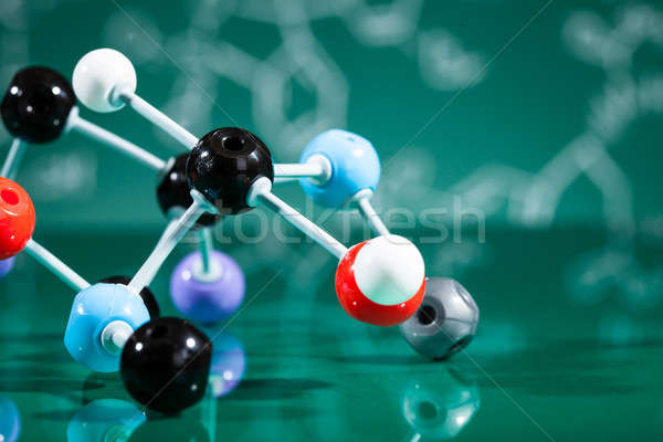 Foto stock: Modelo · molecular · estrutura · verde · projeto