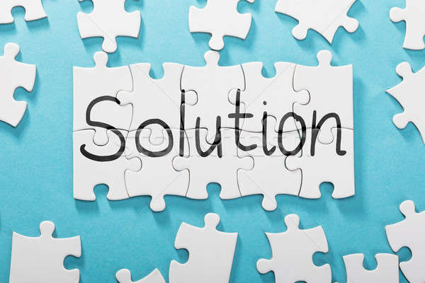 Solution Word Made With Puzzle Stock photo © AndreyPopov